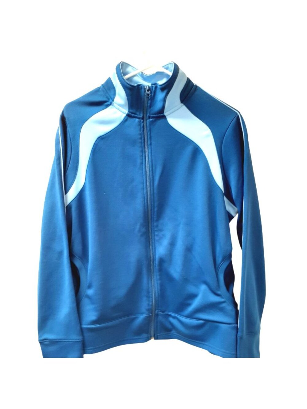 Athletic Works Womens Lightweight Jacket Size XL Blue Polyester/Cotton Full Zip